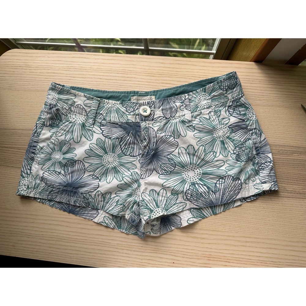Aeropostale y2k Women's Floral micro shorts Daisy Cotton Size 7/8